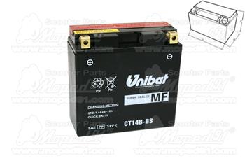 Akumulátor UNIBAT 12V 12Ah (CT14B-BS) 152x70x145+kyselina