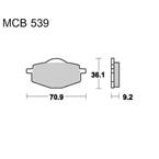 Brzdové doštičky LUCAS TRW MCB539SI
