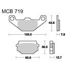 Brzdové doštičky LUCAS TRW MCB719