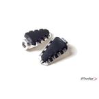 Footpegs without adapters TRAIL strieborná with rubber