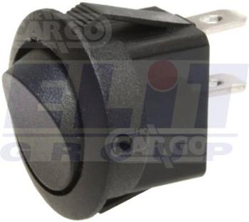 Kolébkový spínac HC 12V, 20A / 24V, 10A. Montážní prumer: 21 mm. Polohy: zap/vyp.