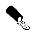 Kolík plochý 2,8mm/0,25-1,5mm2 červena