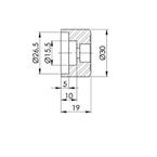 Mirror adaptor ADAPTER REAR MIRROR HI-TECH IV/MP/TRACKER SPORTST čierna to bar end