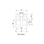 Mirror adaptor SUPPORT RIGHT/LEFT STREET TWIN/STREE čierna to bar end