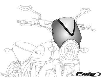 Náhradný plexi štít RETROVISIONS čierna