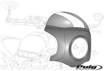 Náhradný plexi štít SEMI-FAIRING priehľadné d 180mm