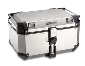 OBK 58A stříbrný horní kufr GIVI Trekker Outback hliníkový (Monokey topcase), objem 58 ltr.