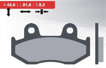 Organic brake pads 19 BRENTA FT3034B - 8,2mm thick