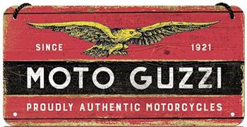Plechová nástěnná cedula Moto Guzzi 20 x 10 cm