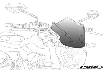 Plexi na motorku NEW. GEN SPORT smoke