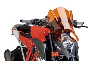 Plexi na motorku NEW. GEN SPORT - WITH GPS KIT SUPPORT oranžová