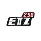 Samolepka ETZ 250 ,na bočný kryt červený-čierny-biely