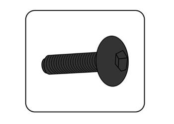 Screws ANODIZED čierna M6 x 15mm (6pcs)