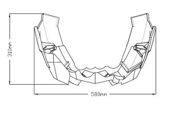 Spojler motora matná čierna stickers included