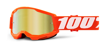 STRATA 2, 100% DETSKÉ OKULIARE ORANGE, ZRKADLOVÉ ZLATÉ PLEXI