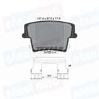 TEXTAR Brzdový segment-zadný