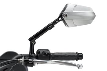 Zpätné zrkadlo Xplorer čierny/eloxovaný hliník ľavý